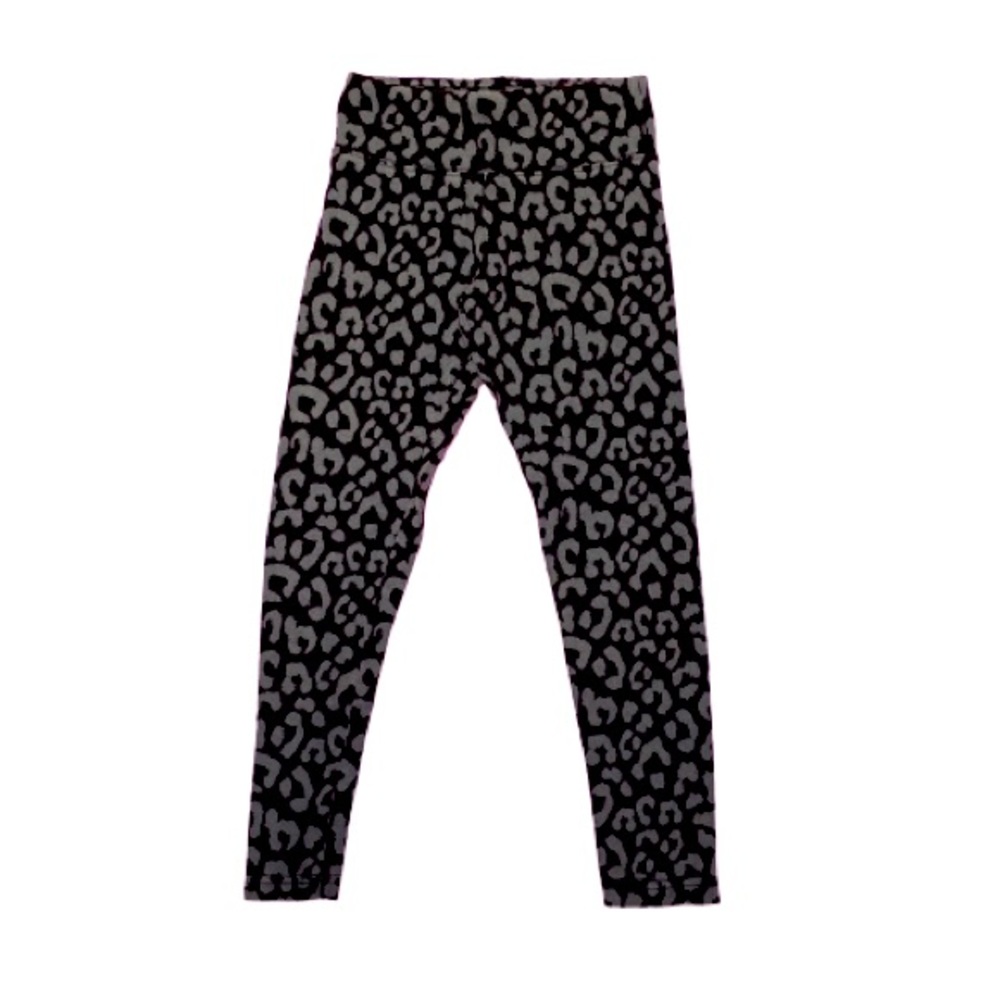 Justice Black and Gray Cheetah Print Leggings for Girls